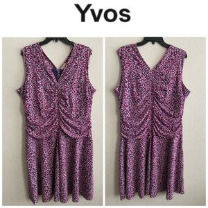 Yvos Multicolor Print Sleeveless Dress 14/16